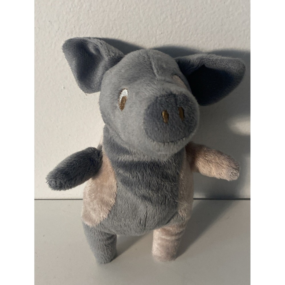 IKEA Kelgris Piglet Small Plush Gray Pink Eye Patch Pig Stuffed Animal 7"